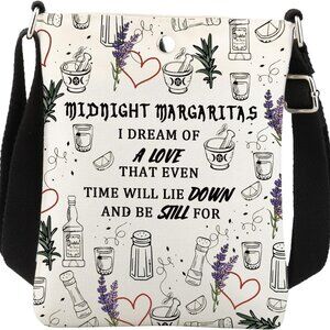 Chic Waterproof Midnight Margaritas Crossbody Bag - Adjustable & Durable Design